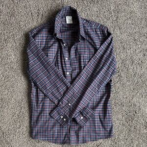 Brooks Brothers Blue and Red Checkered Casual Shirt